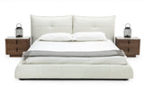 Patrick Modern White Leather Bed