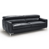 Natalia Modern Black Leather Sofa