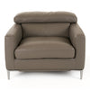Natalia Modern Dark Grey Leather Chair