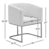Yukon Modern Medium Grey Fabric & Antique Brass Dining Chair