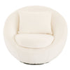 Gypsum Modern White Swivel Accent Chair