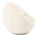 Gypsum Modern White Swivel Accent Chair