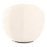 Gypsum Modern White Swivel Accent Chair