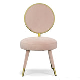 Haswell Glam Pink Velvet Accent Chair (Set of Two)