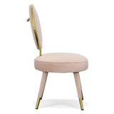 Haswell Glam Pink Velvet Accent Chair (Set of Two)