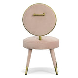 Haswell Glam Pink Velvet Accent Chair (Set of Two)