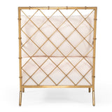 Ignacio Glam White Velvet & Gold Accent Chair
