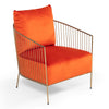 Loveland Glam Orange Velvet Accent Chair