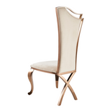 Bonnie Beige Velvet & Rose Gold Dining Chair (Set of 2)
