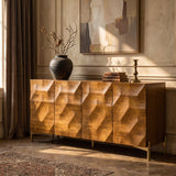 Killeen Modern Gold + Walnut Buffet