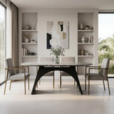 Burnham Modern Light Grey & Brass Arm Dining Chair