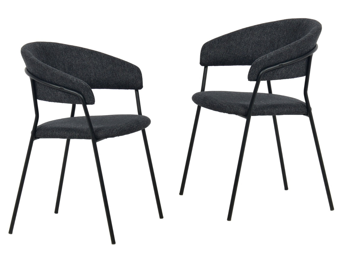Marlynn Modern Dark Grey Dining Chair Set of 2