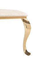Bonnie Modern Beige Velvet & Champagne Gold Dining Chair (Set of 2)