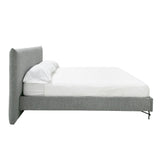 Aria Italian Modern Grey Fabric Bed