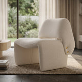 Tristan Modern Off White Fabric Accent Chair