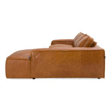 Cambria Modern RAF Cognac Leather Sectional Sofa
