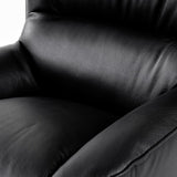 Theo Modern Black Leather Accent Chair