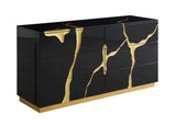 Aspen Modern Black and Gold Dresser