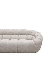 Yolonda Modern Beige Curved Sectional Sofa