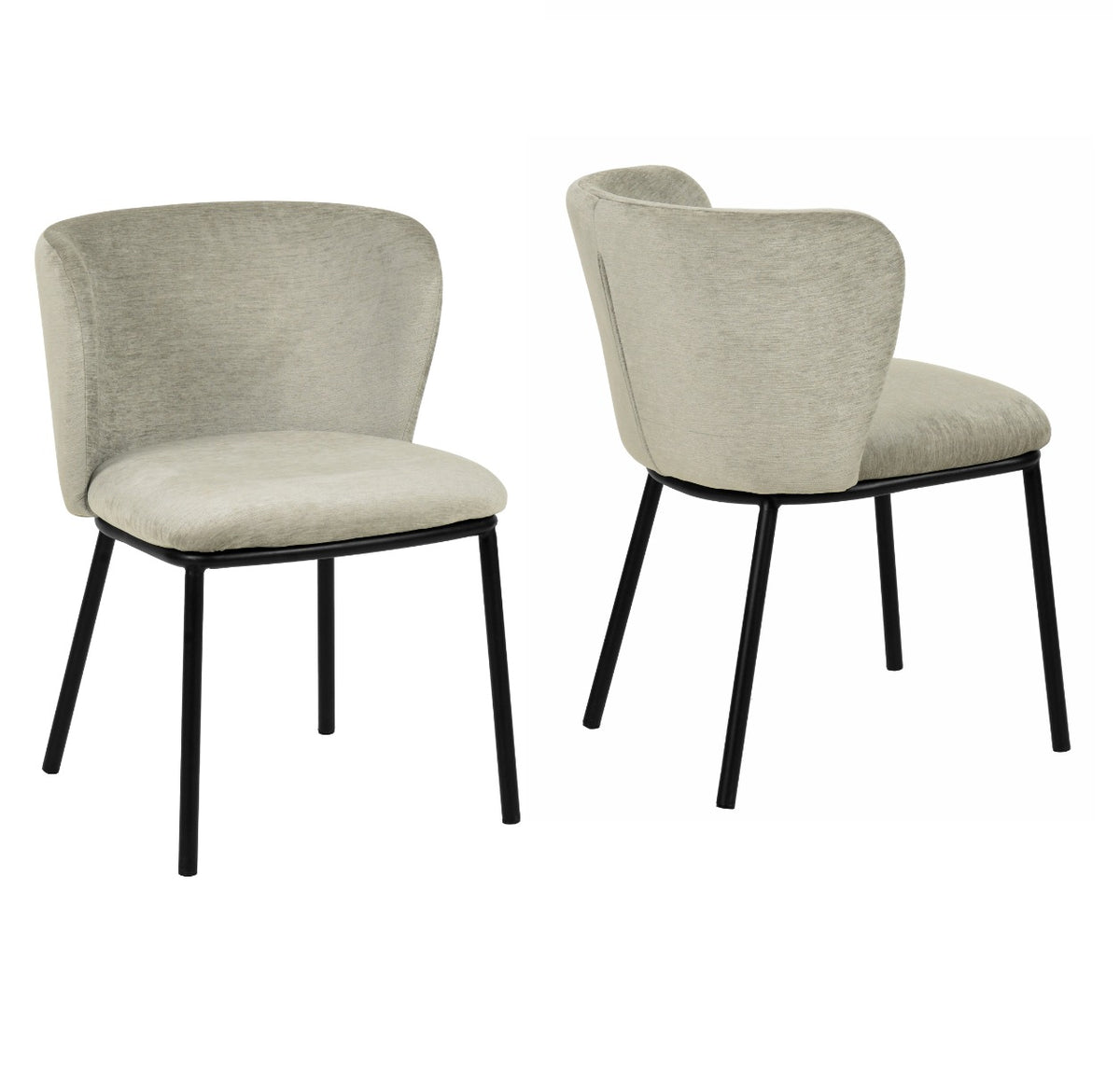 Bessie Modern Grey Dining Chair Set of 2