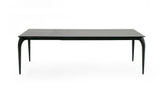 Suri Modern Black Ceramic Extendable 71"/94.5" Dining Table