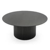 Rawlins Modern Mid Century Black Ash Round Coffee Table