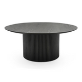 Rawlins Modern Mid Century Black Ash Round Coffee Table
