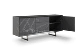 Hawick Contemporary Dark Grey + Abstract White Paint Buffet