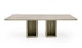Roma Modern Travertine Rectangular Dining Table