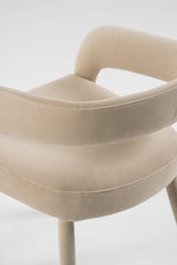 Mundra Modern Beige Fabric Dining Chair