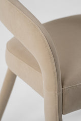 Mundra Modern Beige Fabric Dining Chair
