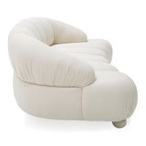 Duran Contemporary White Fabric Loveseat Sofa