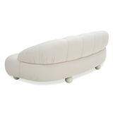 Duran Contemporary White Fabric Loveseat Sofa