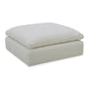 Vicki Modern Off-White Fabric Ottoman