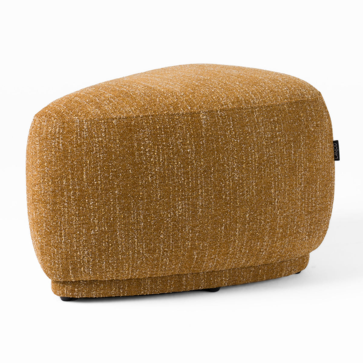Kinsey Modern Mustard Small River Rock Ottoman