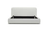 Liam Modern Ivory Fabric Upholstered Bed