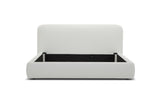 Liam Modern Ivory Fabric Upholstered Bed