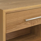 Santa Barbara Modern Grey Fabric + Natural Bedroom Set