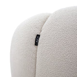 Yolonda Modern Curved Beige Fabric Sofa Set