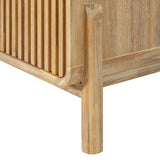 Liam + Mikala Modern Ivory Fabric + Natural Oak 4-Piece Bedroom Set