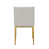 Mimi Modern Light Grey Fabric + Antique Brass Dining Chair (Set of 2)