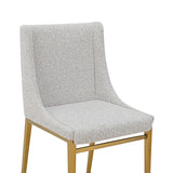 Mimi Modern Light Grey Fabric + Antique Brass Dining Chair (Set of 2)