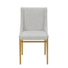 Mimi Modern Light Grey Fabric + Antique Brass Dining Chair (Set of 2)