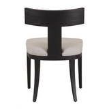 Fabien Mid-Century Modern Beige Linen + Black Walnut Dining Chair (Set of 2)