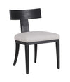 Fabien Mid-Century Modern Beige Linen + Black Walnut Dining Chair (Set of 2)