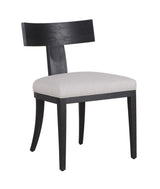 Fabien Mid-Century Modern Beige Linen + Black Walnut Dining Chair (Set of 2)