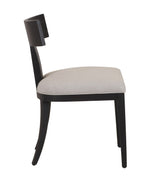 Fabien Mid-Century Modern Beige Linen + Black Walnut Dining Chair (Set of 2)