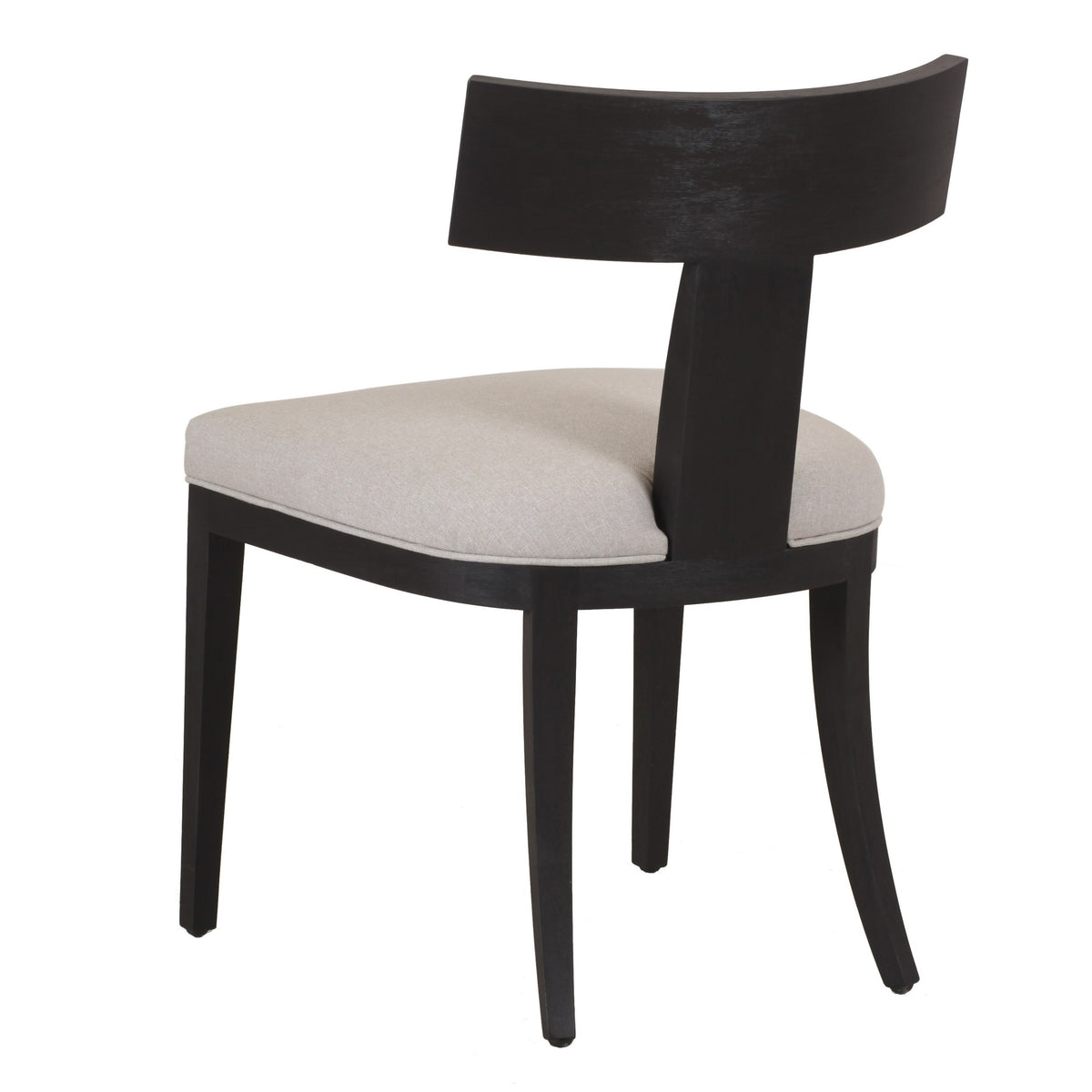 Fabien Mid-Century Modern Beige Linen + Black Walnut Dining Chair (Set of 2)