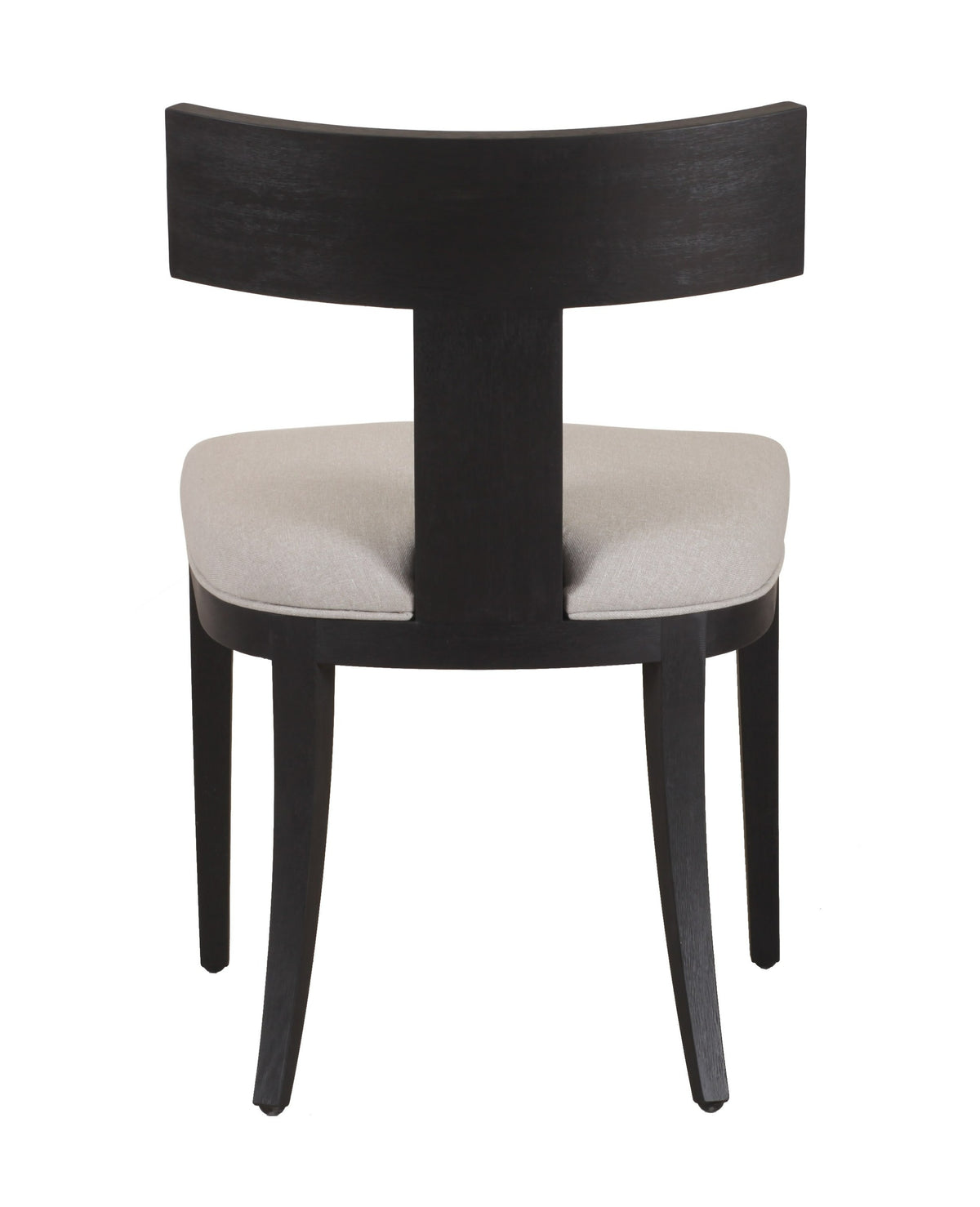Fabien Mid-Century Modern Beige Linen + Black Walnut Dining Chair (Set of 2)