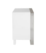 Cartier Modern White + Stainless Steel Dresser
